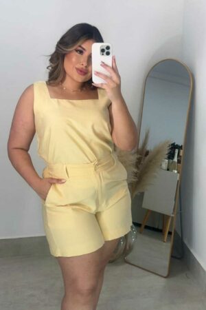 Conjunto short alfaiataria