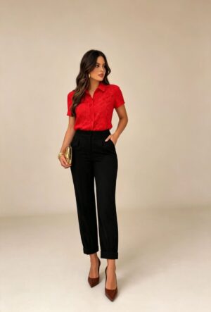 Blusa Feminina de Linho  Tamanho P