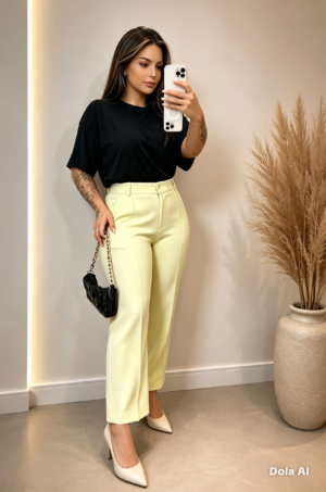 Calça Feminina Alfaiataria  Plus